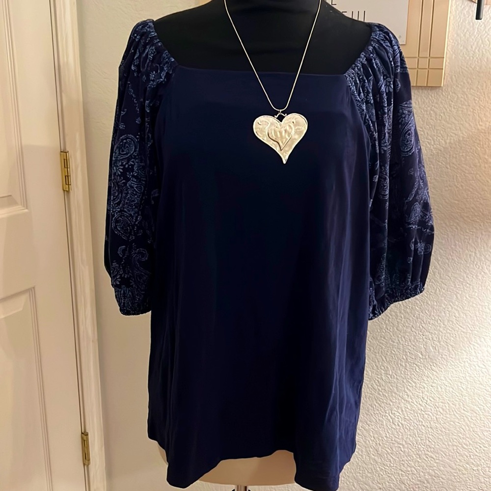 Navy blue cotton shirt from Maurice’s